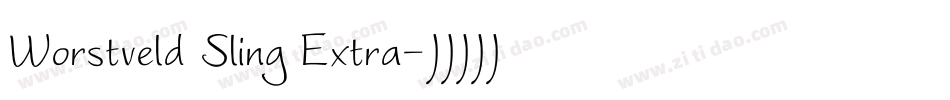 Worstveld Sling Extra字体转换